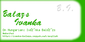 balazs ivanka business card